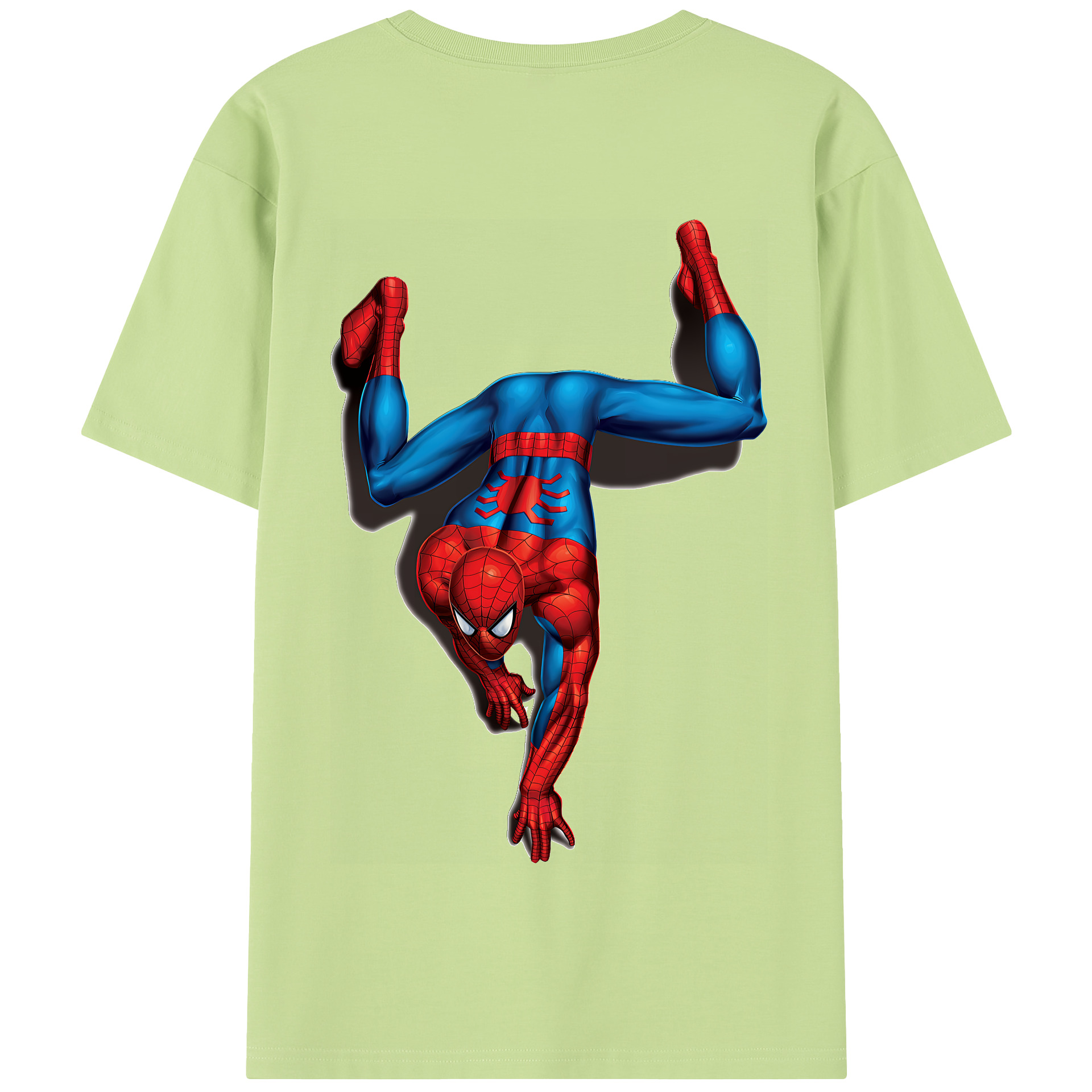 （画像用） Spider Man スパイダーマン 綿100％半袖Tシャツ（背面プリント）